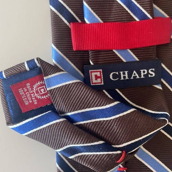 Bundle of 3 Handmade Striped Men’s Ties - Brown and Blue Hues - Picture 4 of 7